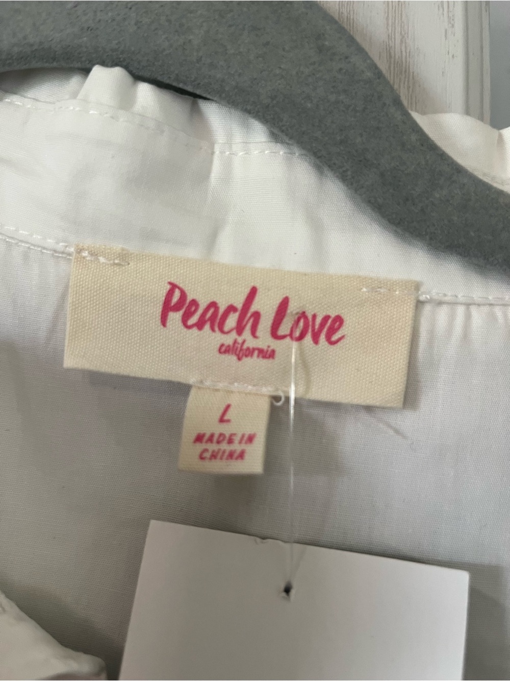 Peach Love California White Dress with Sequin Footballs - Picture 3 of 4